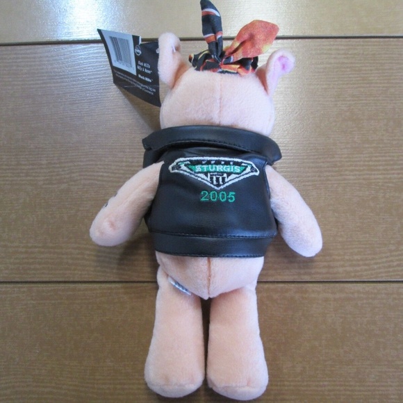 Sturgis 2005 Motorcycle Rally 9" Hog Wild Plush Porky Pig Doll - Picture 5 of 10